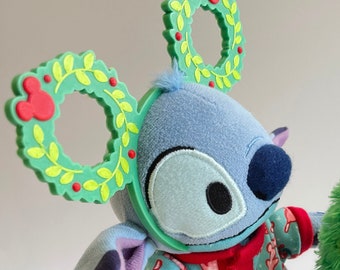 Holiday Wreath Mouse Ears Headband for NuiMO & Labubu Plush
