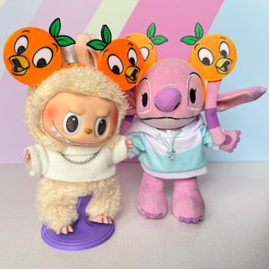 The Orange Bird Plush Ears – Mini Glitter Magic for Your NuiMO & Labubu Plush