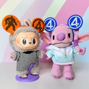 Fantastic Four Inspired Mouse Ears for NuiMO, Labubu and Keychain Plush.