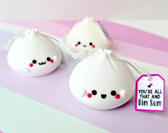 Kawaii Dim Sum Ornaments. 3d Printed Dumplings. Hanging Ornament. Desk Toy. Valentine Gift Option.