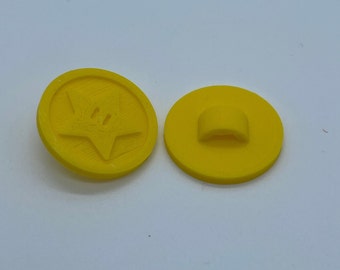 Mario coin buttons for sewing projects