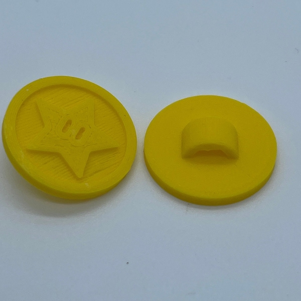 Mario coin buttons for sewing projects