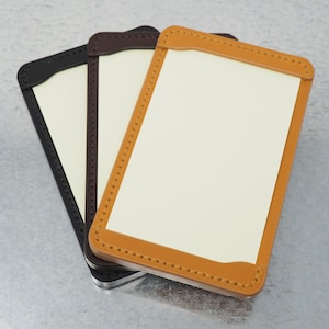 Porte-cartes 3 x 5 (3 x 5 po./77 x 127 mm) fait main Bloc-notes Bloc-notes / Porte-documents de poche - Cuir de bride traditionnel Sedgwick