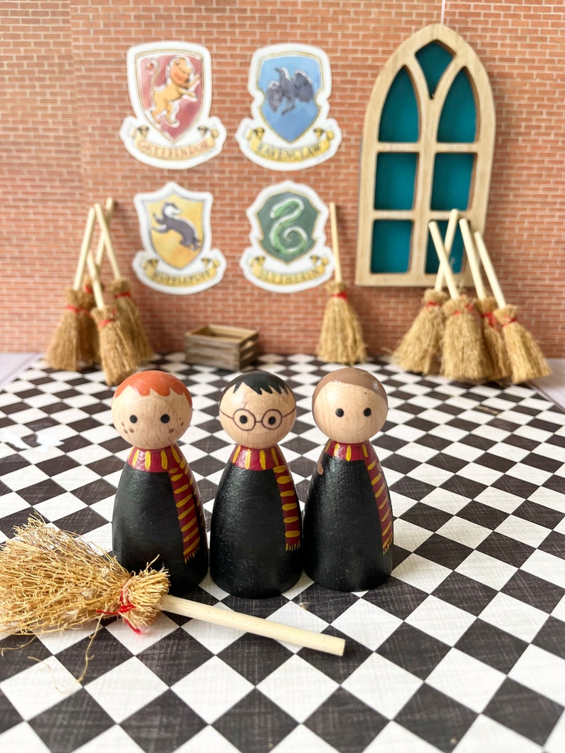 Set of 3 Harry Potter peg dolls image 4