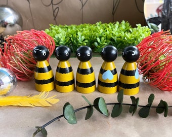 Bee peg doll - bumble honey