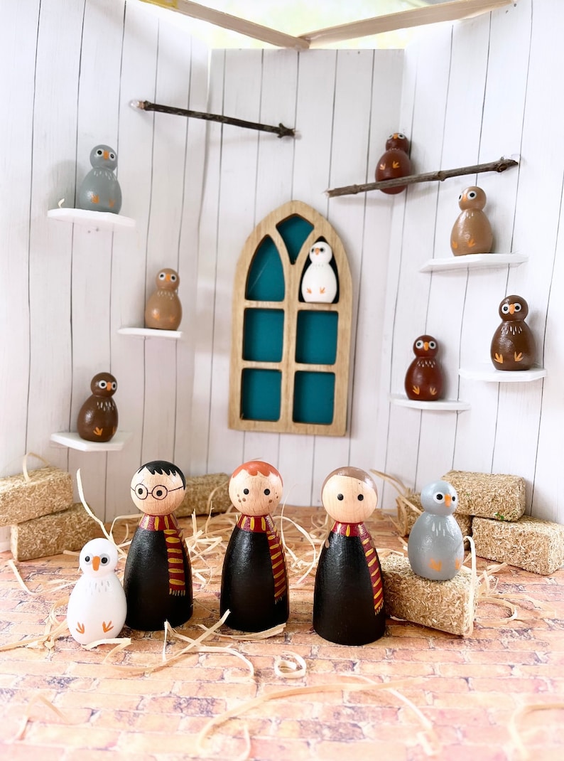 Set of 3 Harry Potter peg dolls image 7