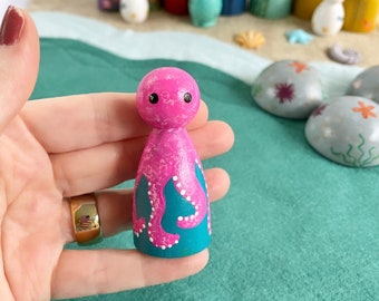 Octopus Friend Peg-Puppe