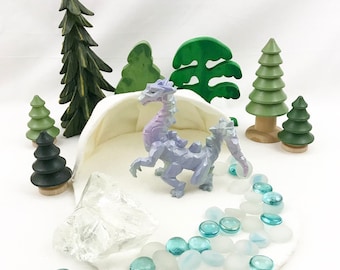 Polar Cave Playscape Play Mat - woodland camping forest - pretend play unisex - fairy forest animal storytelling fantasy fairytale cave toy