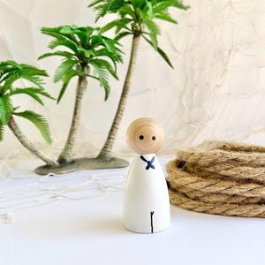 Sailor Friend peg doll - imagination dollhouse pretend play toy child open-ended small world community family career worker helper