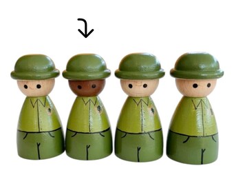 One park ranger peg doll - national parks scout outdoorsy hiker community helpers great outdoors camping