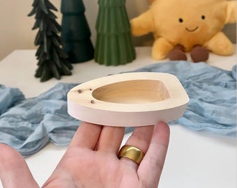 Hand Painted Wooden Toy Boat - Pretend Play Set