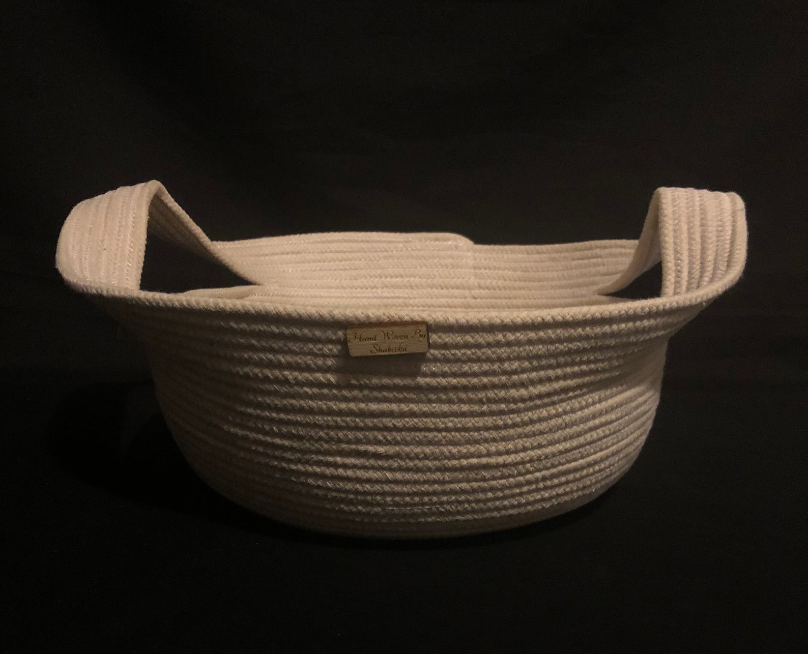 Cotton Rope Basket With Handles Etsy