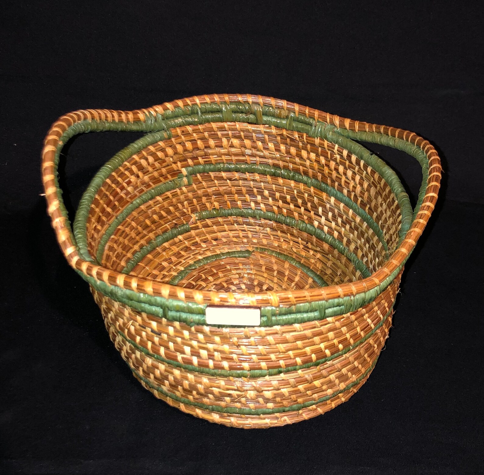 Traditional Raffia Basket With Handles Etsy