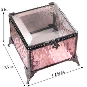 Personalized Jewlery Box Engraved Stained Glass Keepsake Gift for Her image 8