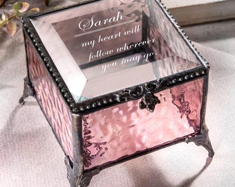 Personalized Glass Jewelry Box – Custom Engraved Keepsake Gift for Her