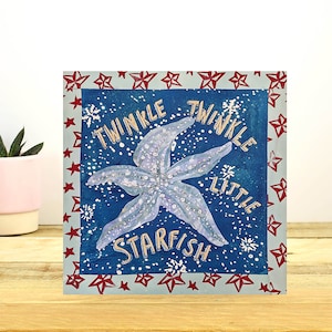 Tarjeta navideña Twinkle Twinkle Little Starfish de Port and Lemon