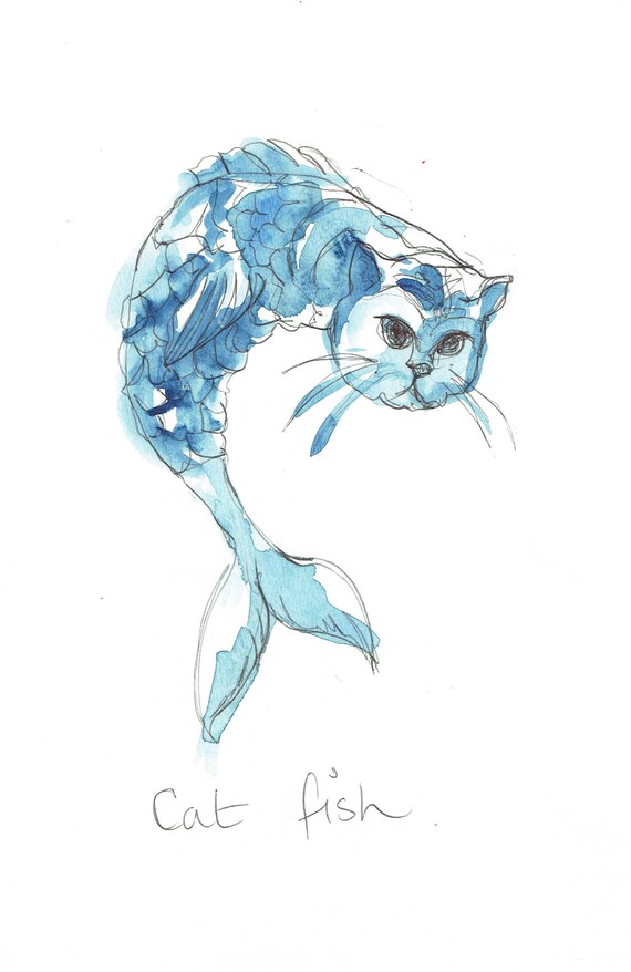 Poisson Chat 1 Stylo Original Et Dessin A Lencre Par Tracy Etsy Poisson Chat 1 Stylo Original Et Dessin A Lencre Par Tracy Etsy
