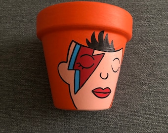 David Bowie plant pot