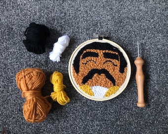 Freddie Mercury Punch Needle DIY Kit