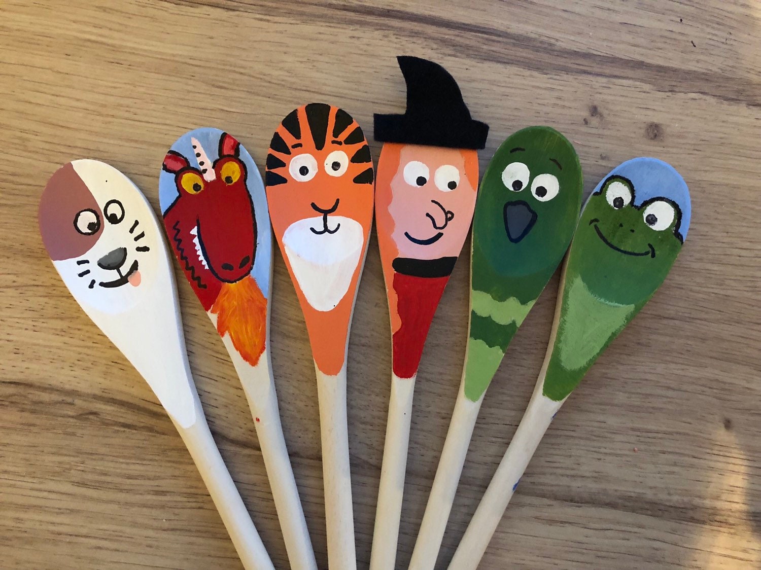 Room on the broom inspired story spoons Etsy