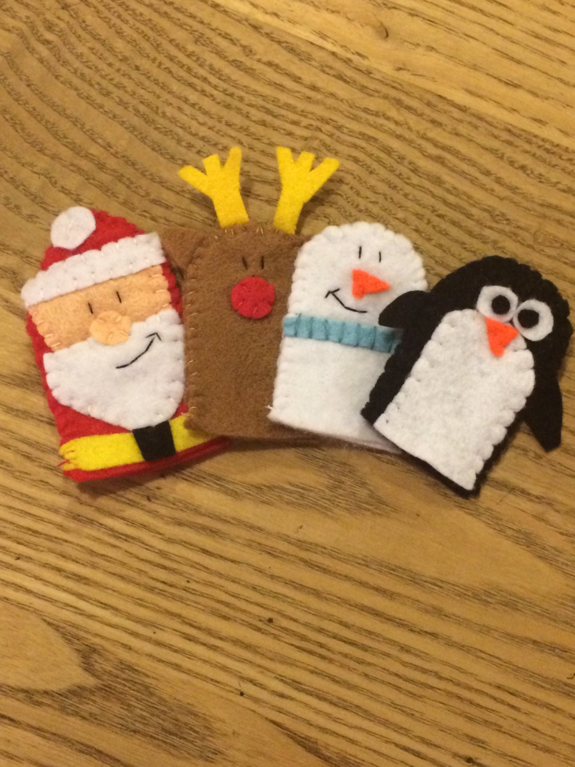 Christmas finger puppets Etsy