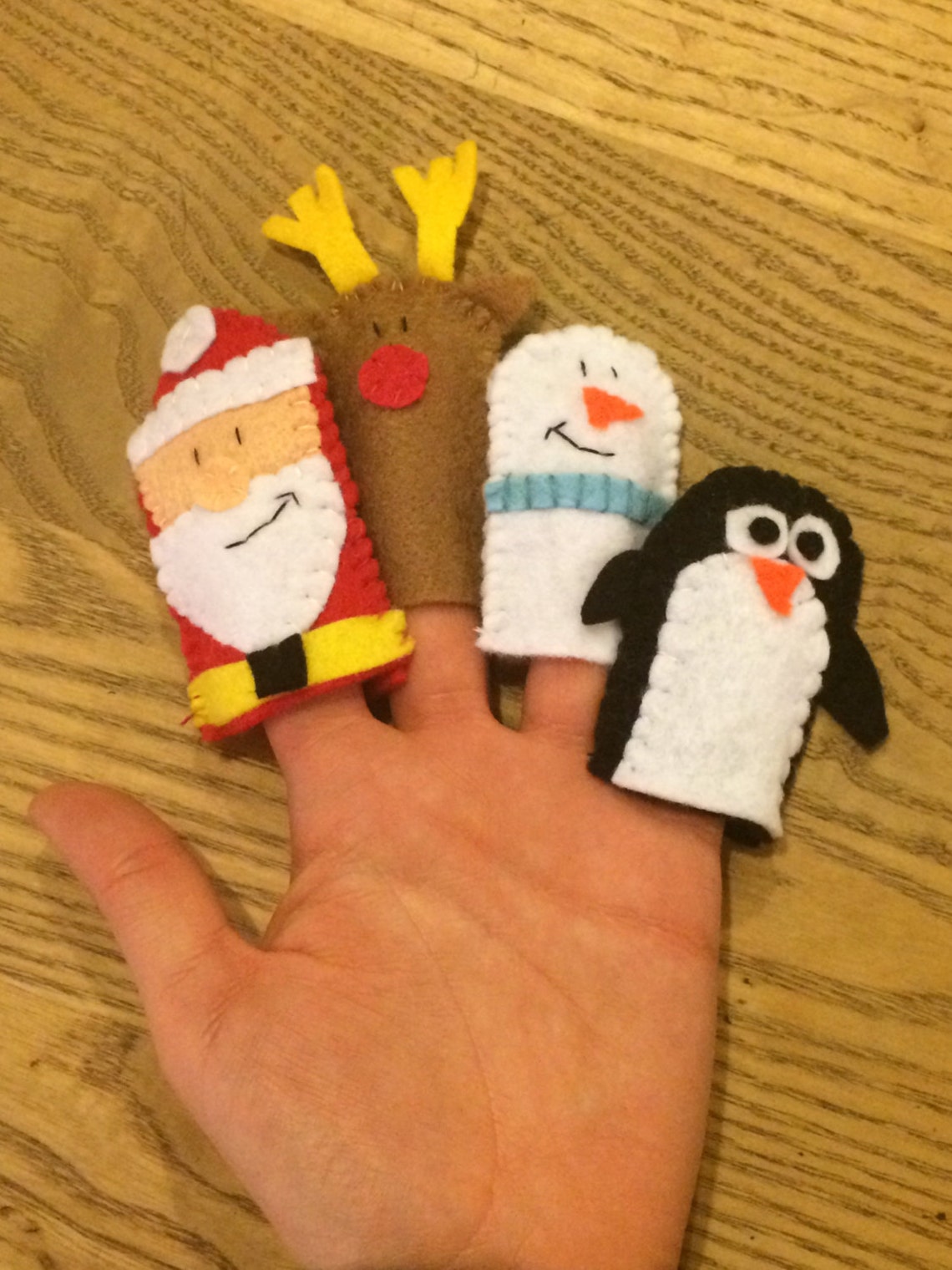 Christmas finger puppets Etsy
