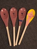 Goldilocks & 3 bears wooden story spoons