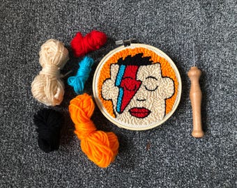 David Bowie Punch Needle DIY Kit