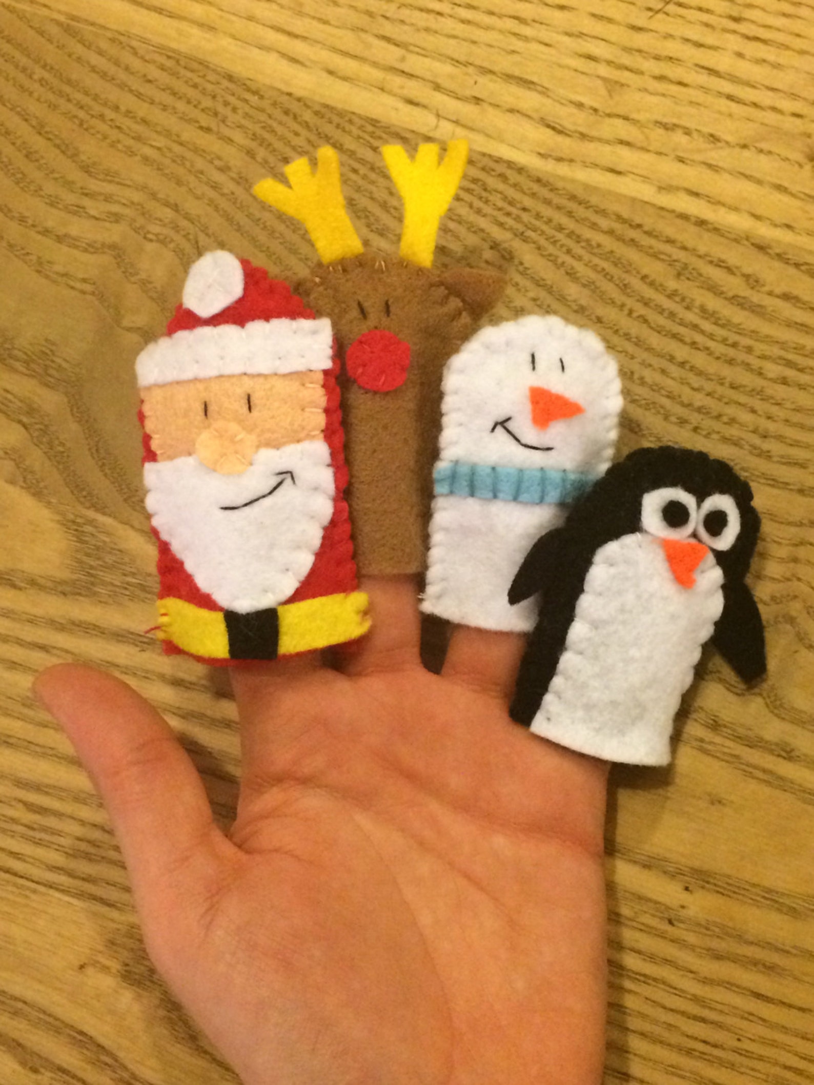 Christmas finger puppets Etsy