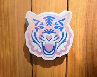 Sticker en vinyle Tigre rose