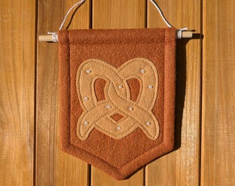 Pretzel Mini Felt Handmade Banner