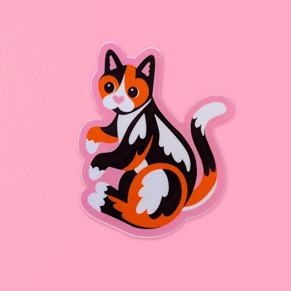Calico Cat Vinyl Sticker
