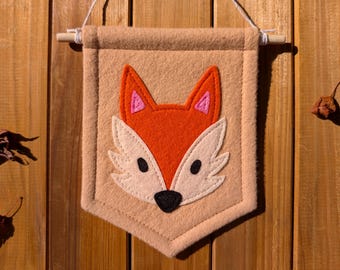 Fox Mini Felt Handmade Banner