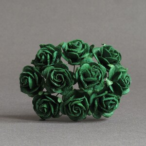 Emerald Flowers Artificial Roses 8cm 100 Pcs Hunter Green Etsy