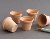 5 Mini Terracotta Planters - Ceramic containers without glaze - Round - 29mm (1 1 8 inch) tall