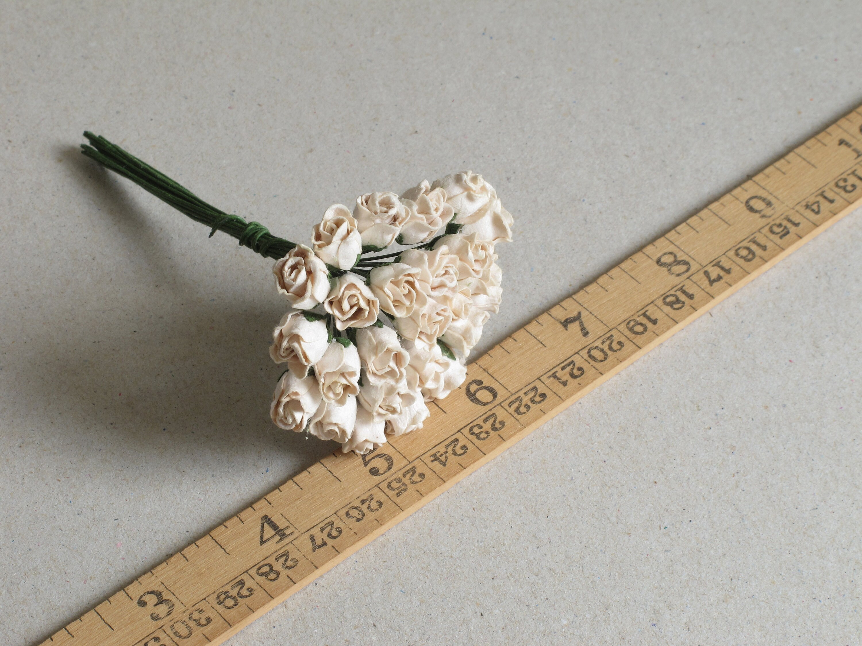 8mm antike weiße Papier Rose Knospen 25 Maulbeere | Etsy