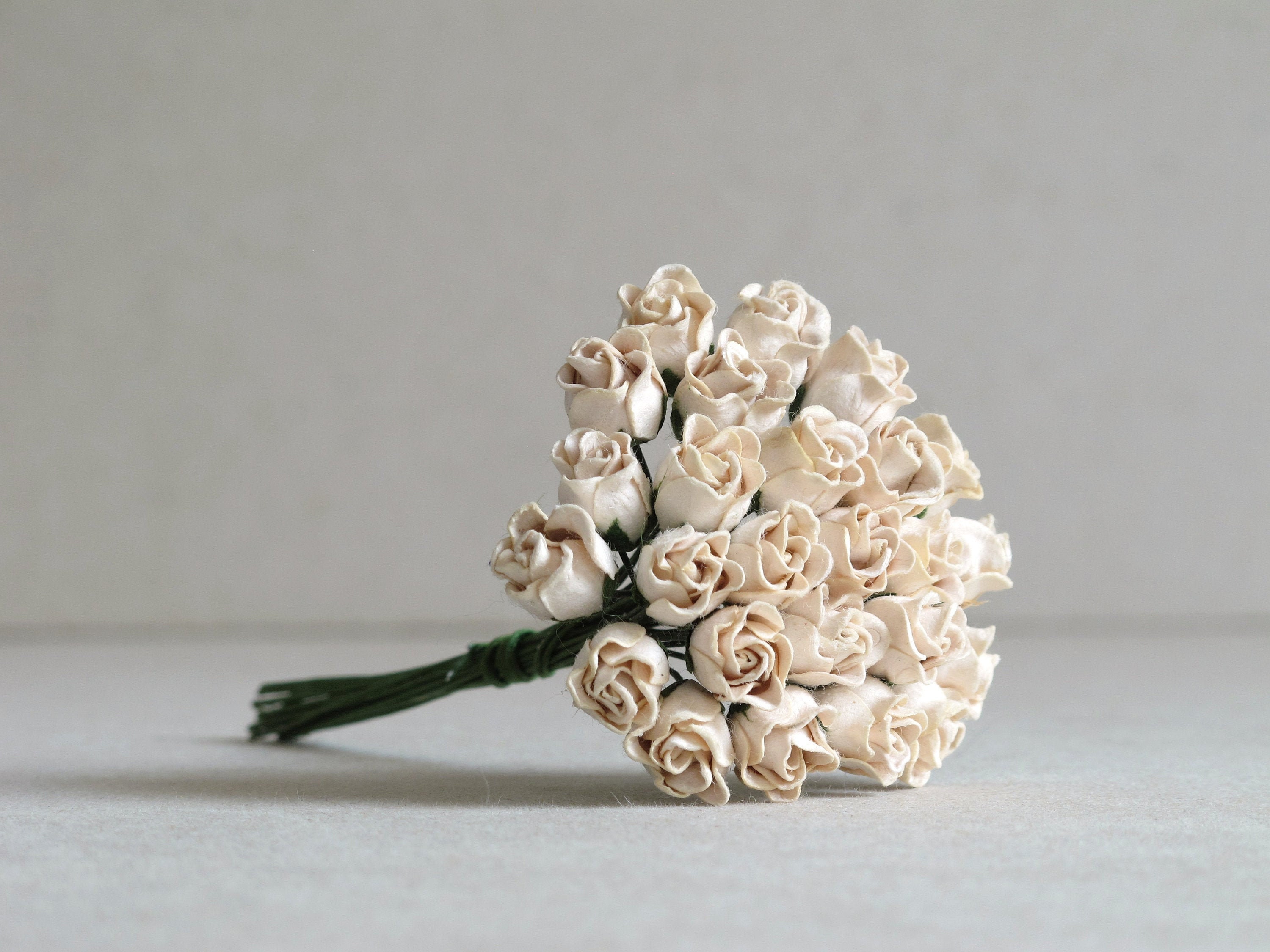 8mm antike weiße Papier Rose Knospen 25 Maulbeere | Etsy