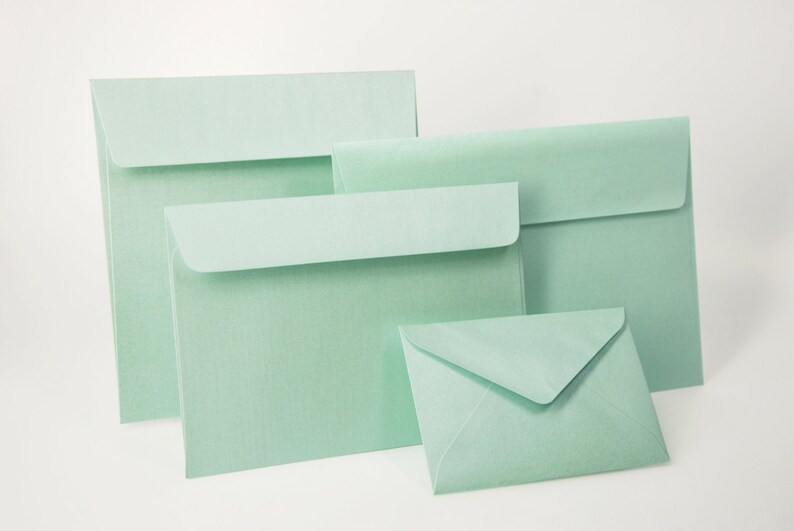 BULK 4x6 Metallic Mint Envelopes for A6 cards Pack of 50 ...