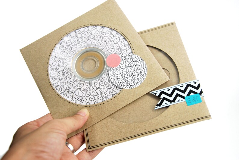 50 Kraft CD Envelopes with window Blank Made of recycled Etsy
