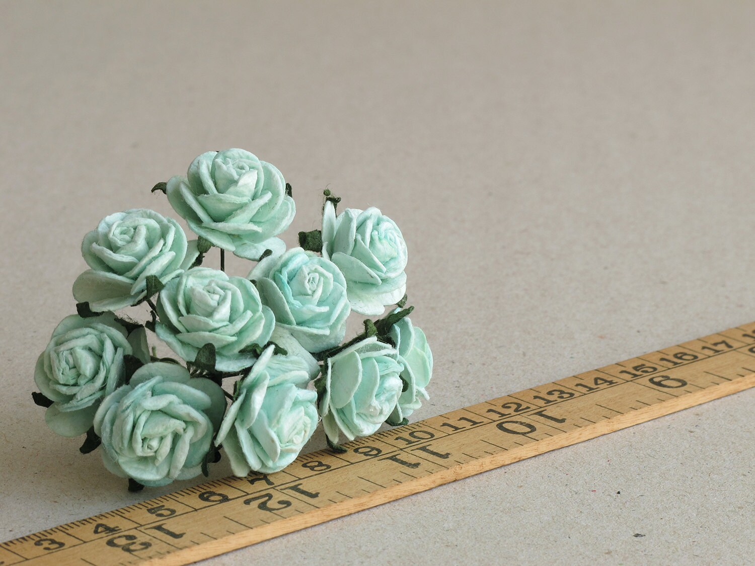 20mm Mint Green Paper Roses 10 Mulberry Paper Roses With Etsy