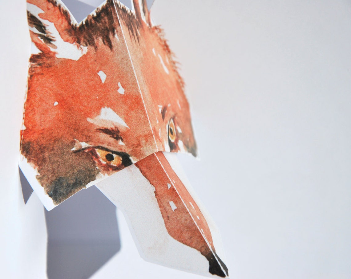 Fox Pop up Card 3D Handmade Greeting Card by | Etsy