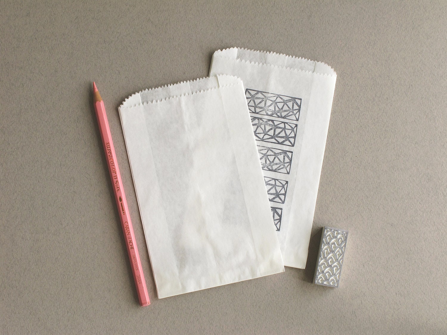 50 Extra Small White Paper Bags Expandable flat bags Etsy