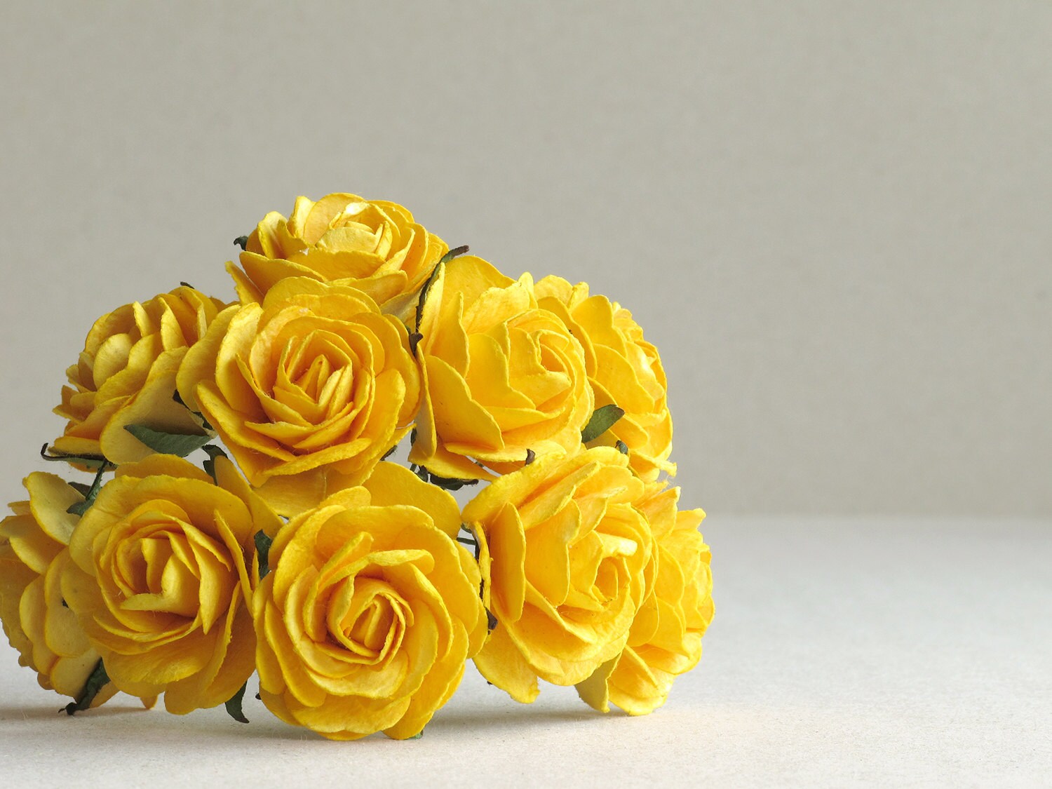 35mm Large Yellow Paper Roses 5pcs Mulberry paper flowers Etsy