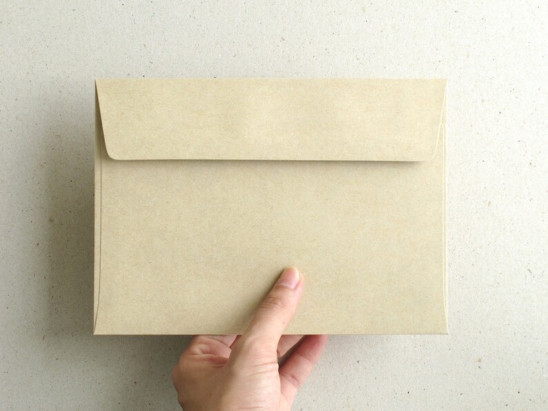 50 A7 Light Brown Kraft Envelopes for 5x7 cards and photos ...