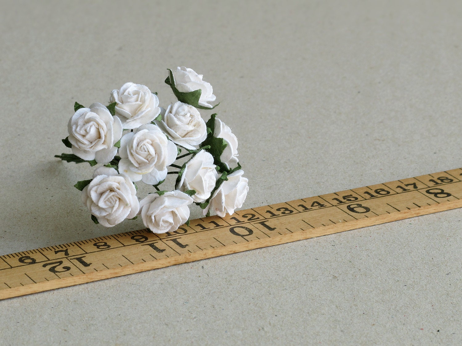 15mm Mini White Paper Flowers 10 mulberry paper roses with Etsy