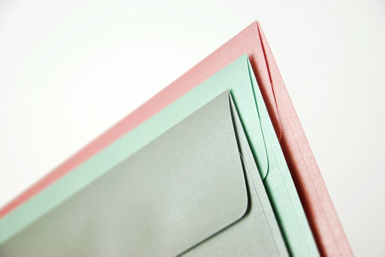 4x6 Metallic Mint Envelopes for A6 Cards pack 20 the Etsy
