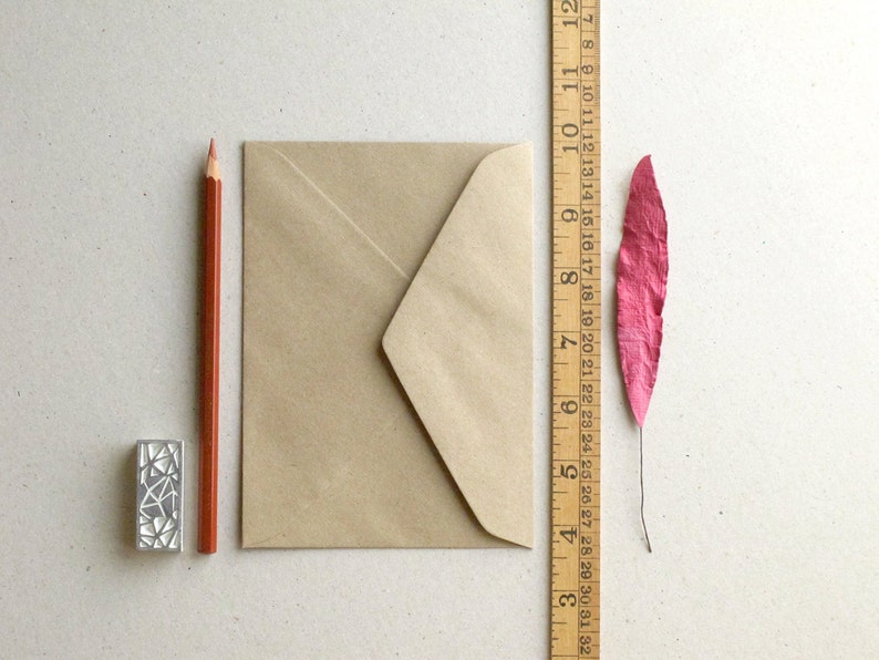 50 C6 Brown Kraft Envelopes triangle flap for A6 cards and Etsy