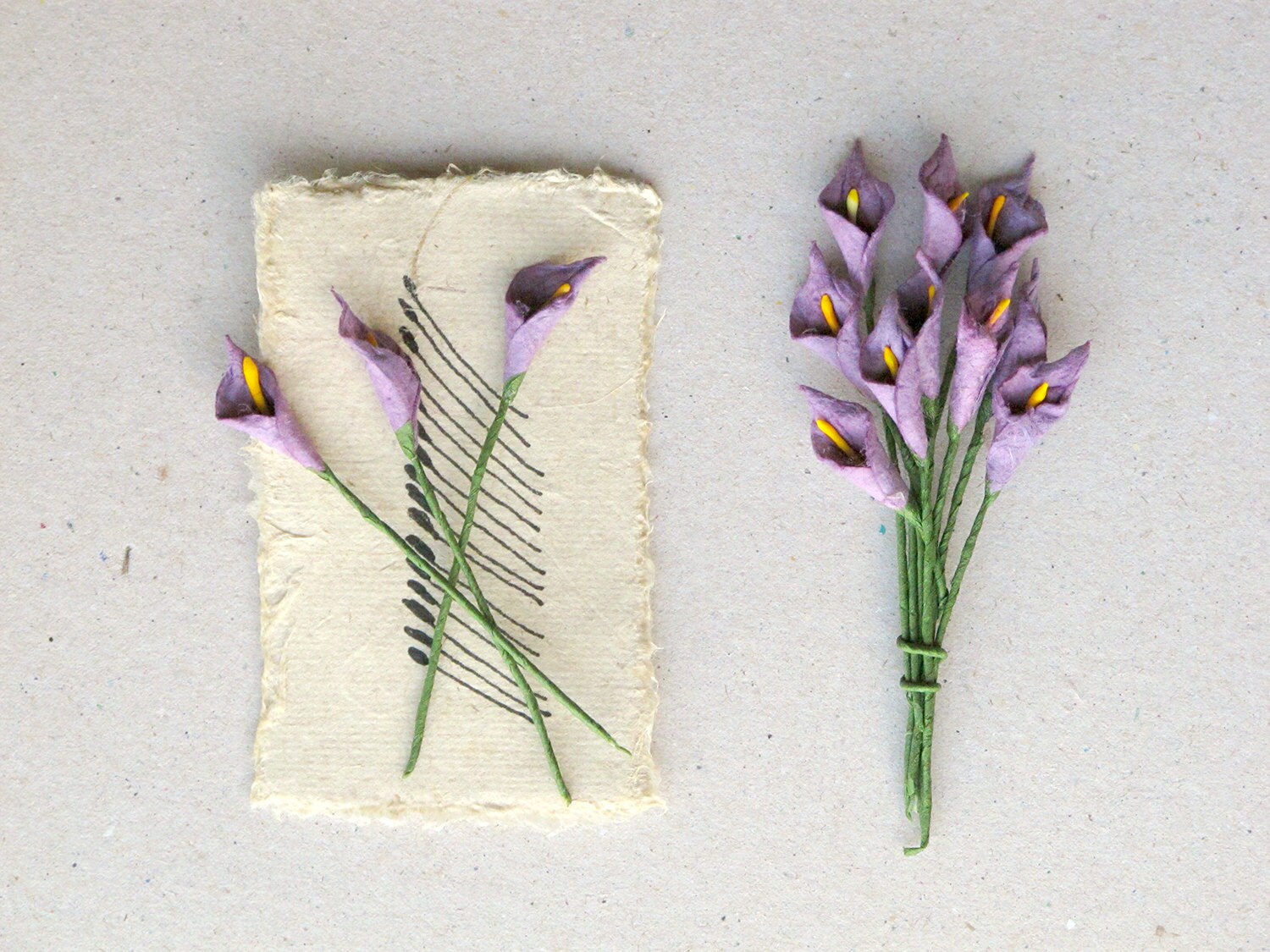 Purple calla lilies image