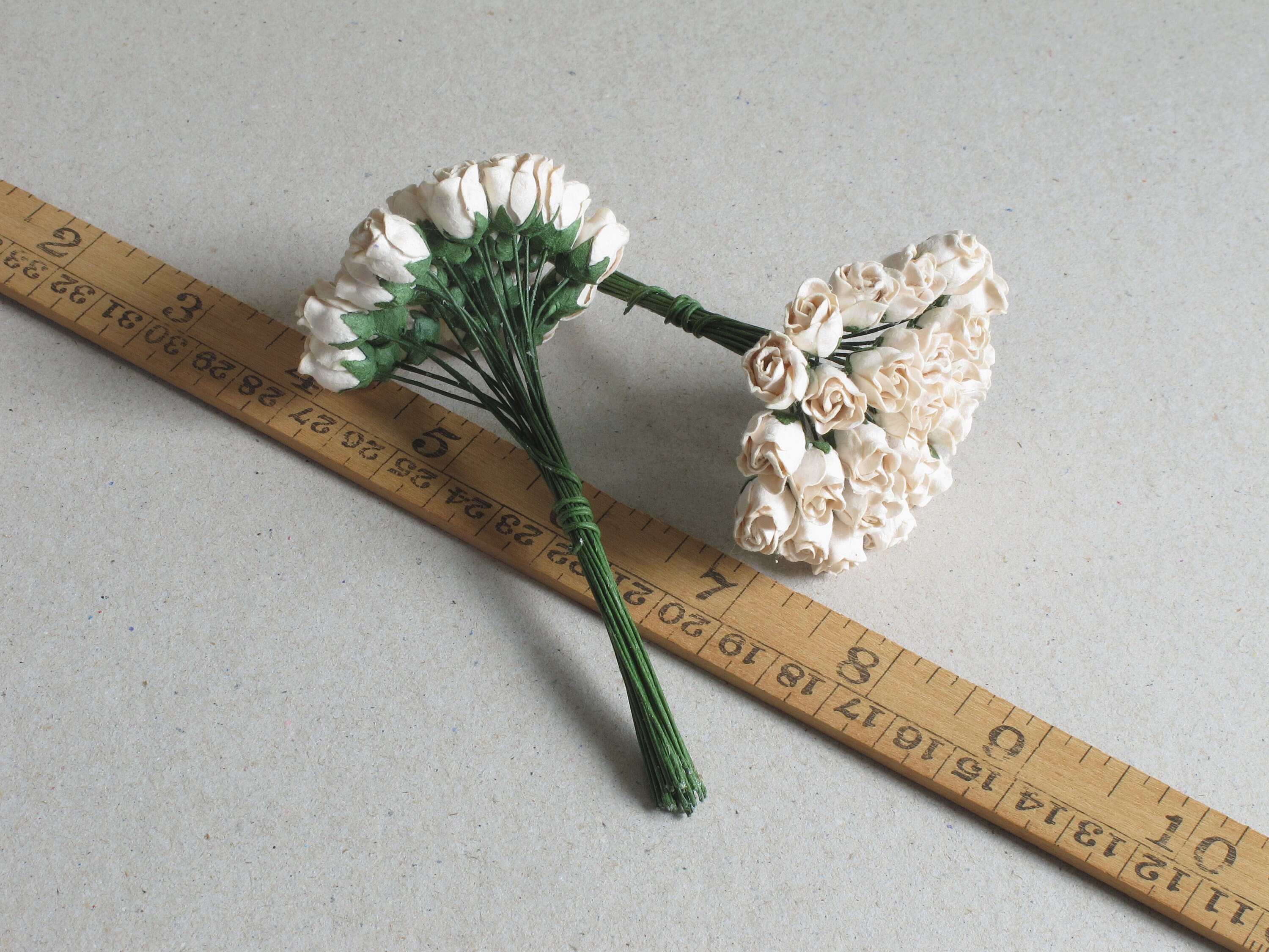 8mm antike weiße Papier Rose Knospen 25 Maulbeere | Etsy