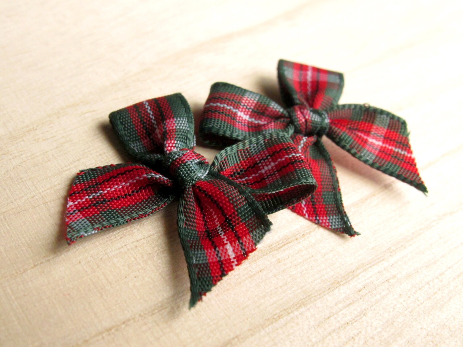 Green & Red Tartan Ribbon Gift Wrap Craft Bows 25mm 1" Wide x 3 Metre Length 